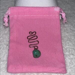 Turquoise Pendant with Copper Wire